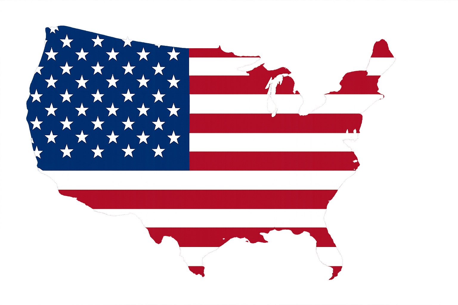 USA Map Flag